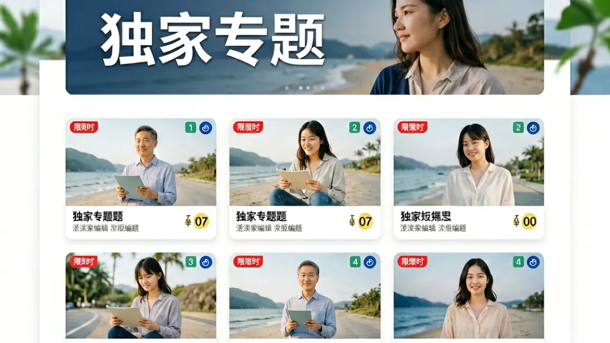 黄色仓库独家专题资源页面截图，画面显示专题栏目页与精选标签高亮